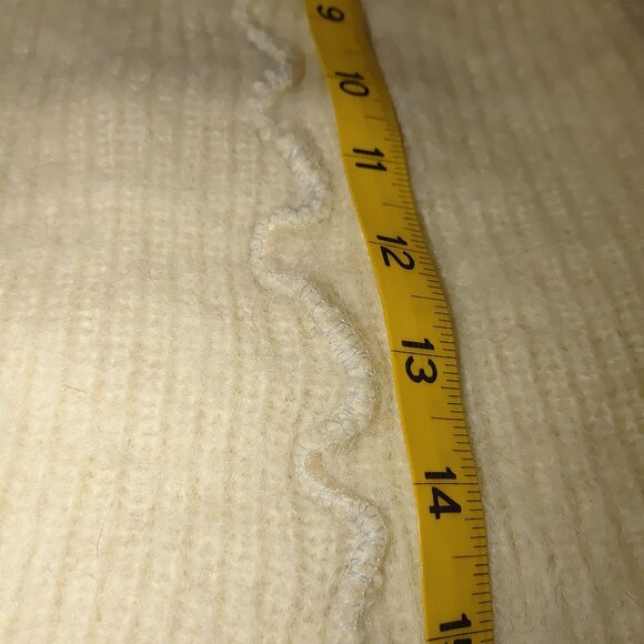 Handmade Vintage Cream Wool Beanie Hat Woven Fringe Scarf Giulia Biondi Italy - Picture 9 of 16